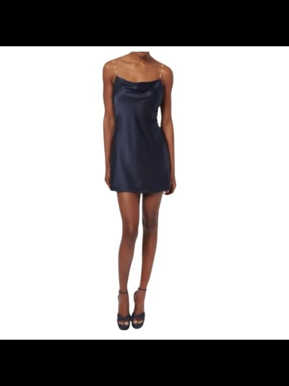 Cami NYC Navy Satin Mini Slip Dress